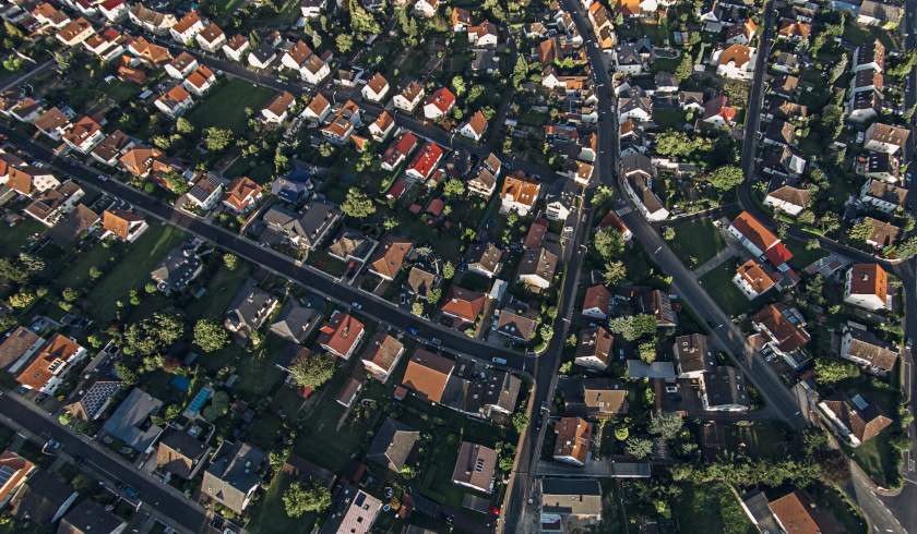 properties houses aerial shot spi