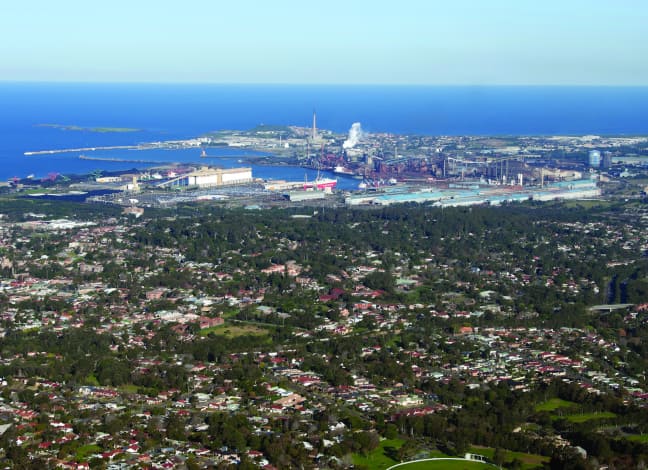 port kembla aerial view