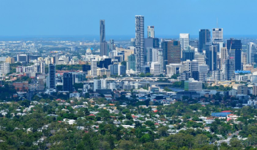 Brisbane aerial skyline spi