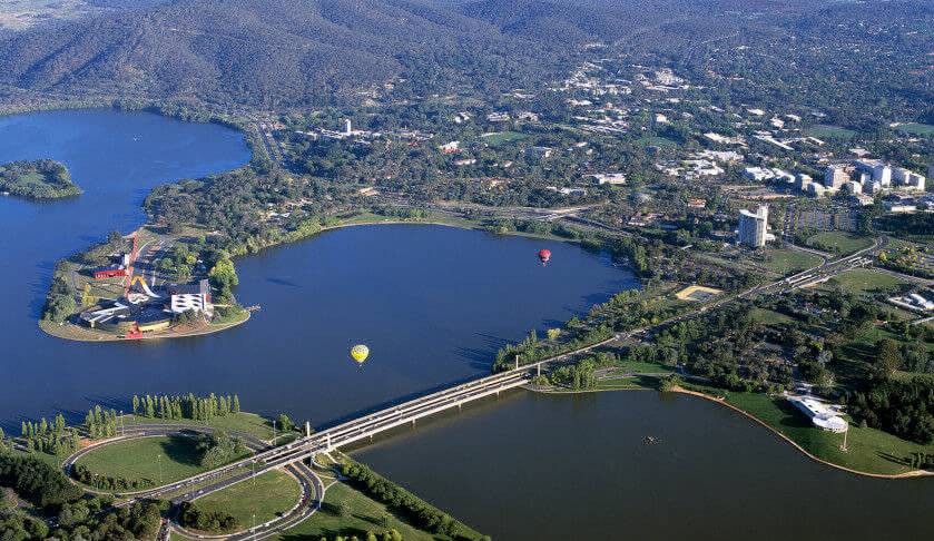 Canberra above