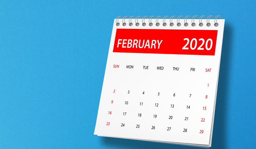 February 2020 calendar spi