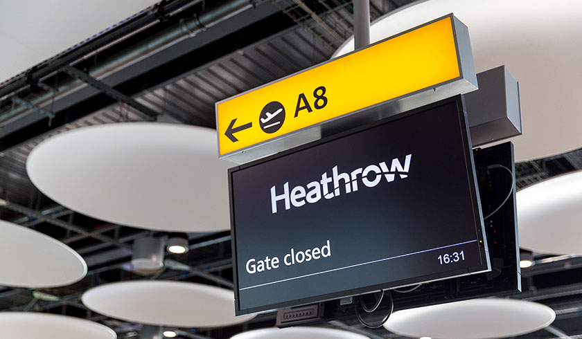 Heathrow airport departure spi