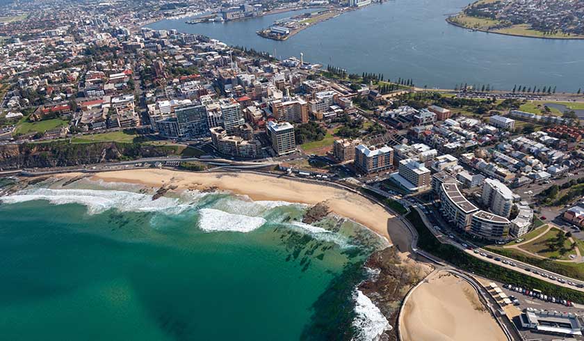 Newcastle aerial CBD spi