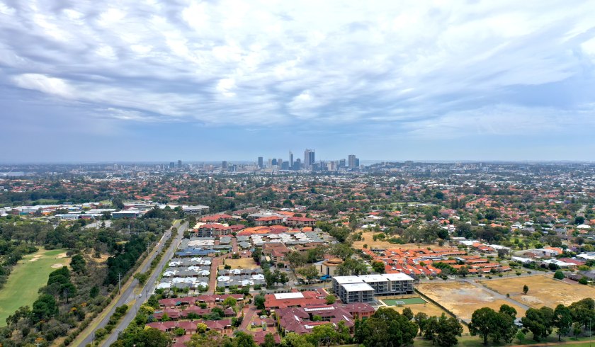 Perth Western Australia aerial shot spi