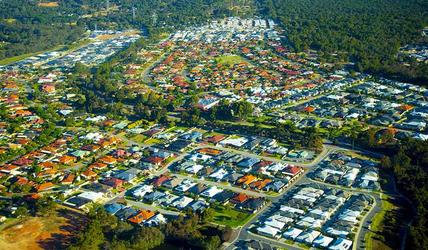 Perth suburbs aerial spi