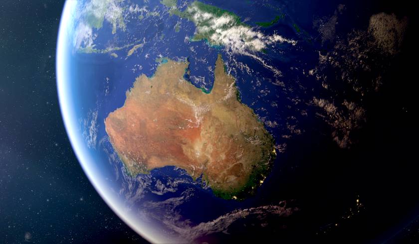 australia globe earth