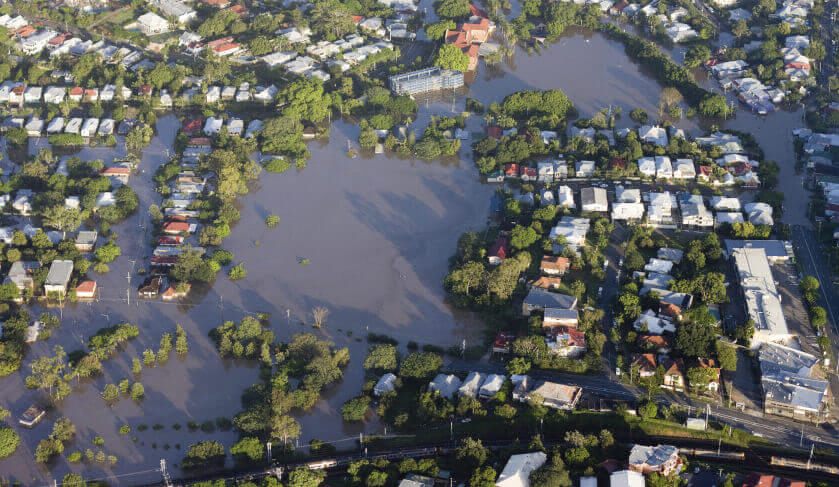 flooded property