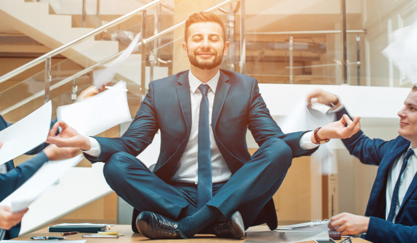 meditate man business spi