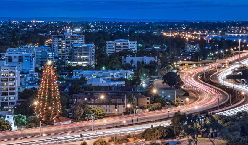 perth night light trail spi