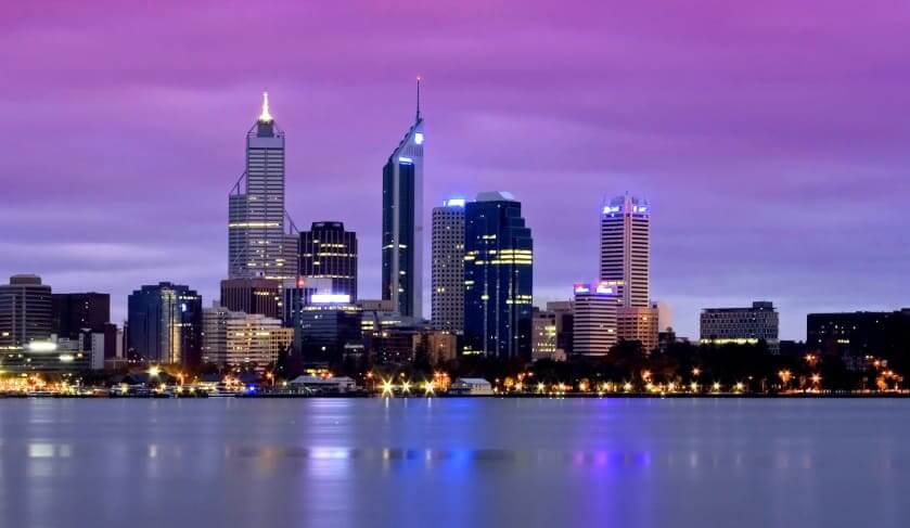 perth skyline night