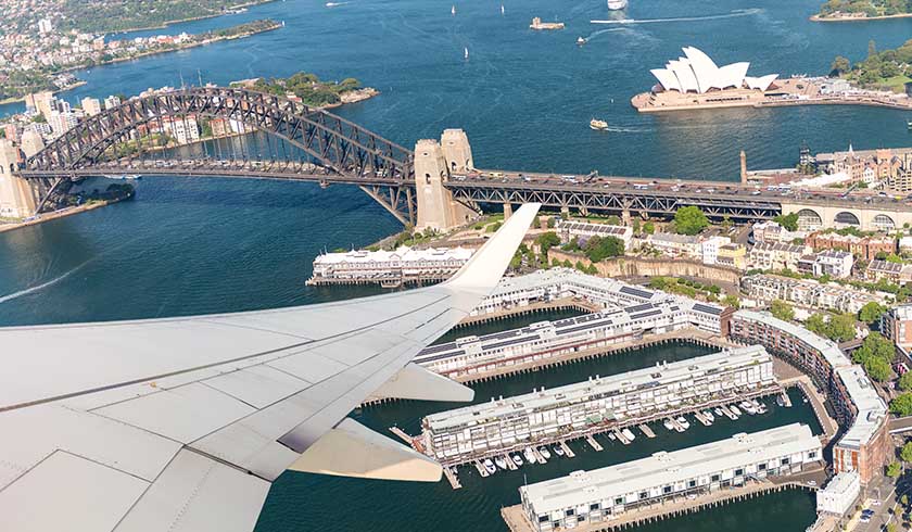 plane over Sydney spi