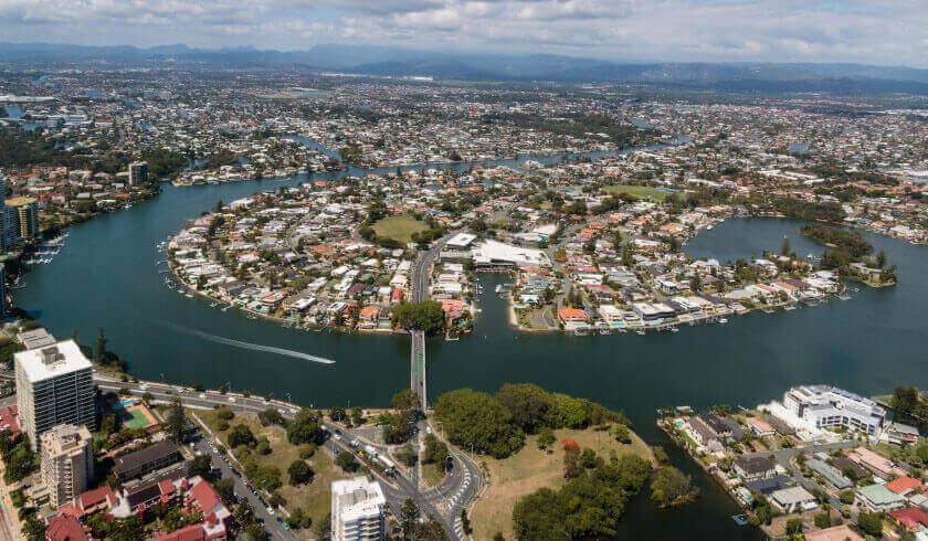 queensland suburbs aerial spi