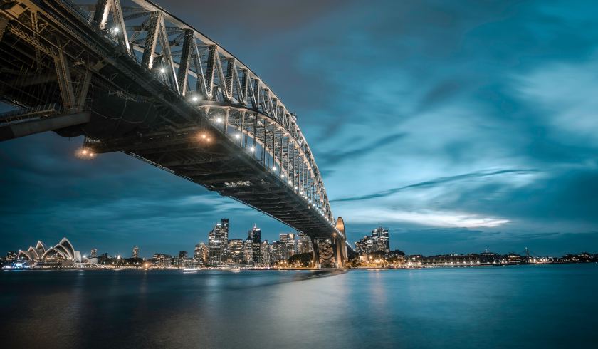 sydney skyline blue night spi