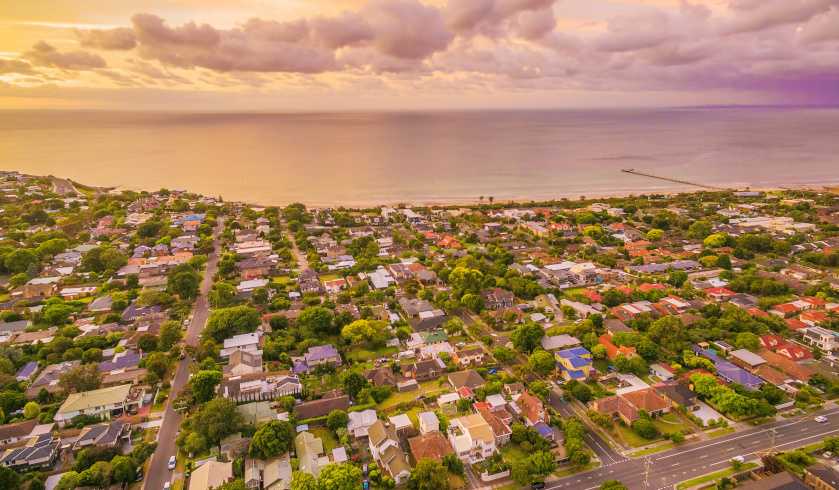 victoria aerial shot sunset spi